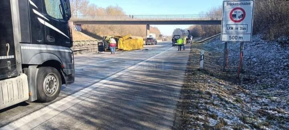 Accidentul petrecut pe o autostradă din Germania
