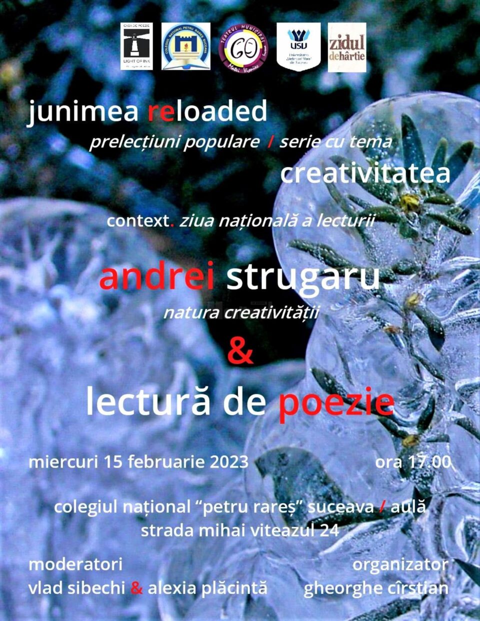 Proiectul cultural „Junimea reloaded - prelecțiuni populare”, miercuri, la Colegiul Național „Petru Rareș” Suceava