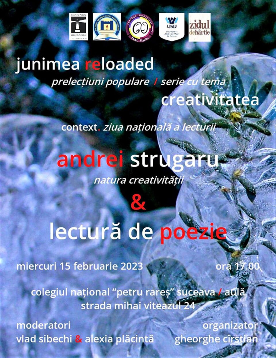 Proiectul cultural „Junimea reloaded - prelecțiuni populare”, miercuri, la Colegiul Național „Petru Rareș” Suceava Proiectul cultural „Junimea reloaded - prelecțiuni populare”, miercuri, la Colegiul Național „Petru Rareș” Suceava