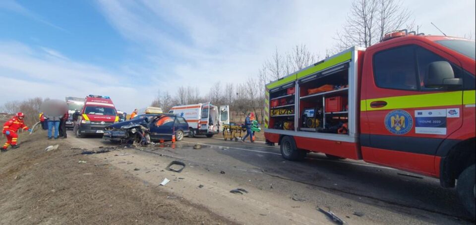 Accident pe E85 între Bunești și Fălticeni