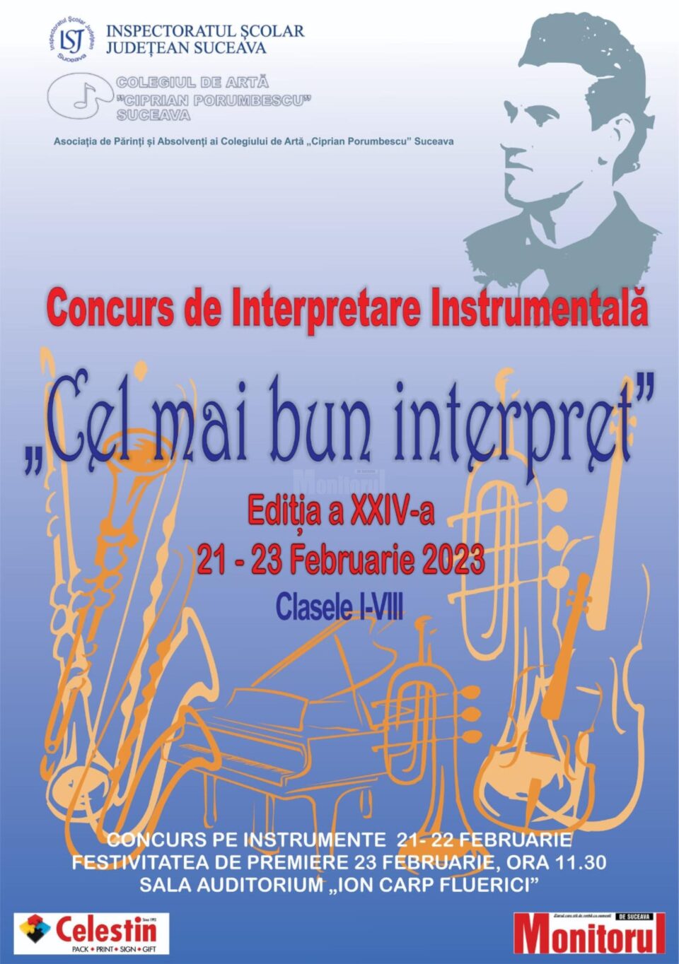 Concursul de Interpretare Instrumentală „Cel mai bun interpret”, la Colegiul de Artă „Ciprian Porumbescu” Concursul de Interpretare Instrumentală „Cel mai bun interpret”, la Colegiul de Artă „Ciprian Porumbescu”