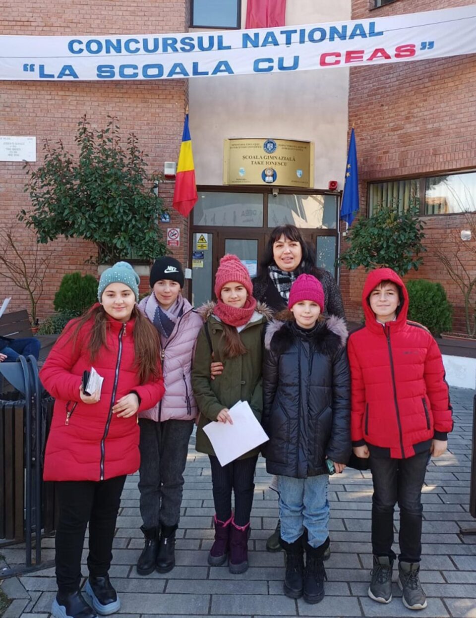Delegația de la școala din Boroaia
