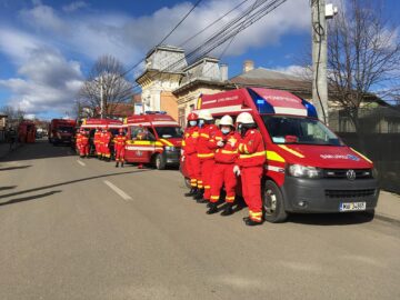 Exercițiu ISU cu simulare de cutremur la Spitalul Municipal Fălticeni