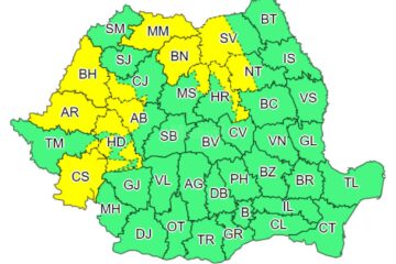 Avertizare meteorologică și cod galben de ploi, ninsori și vânt puternic, de vineri până luni