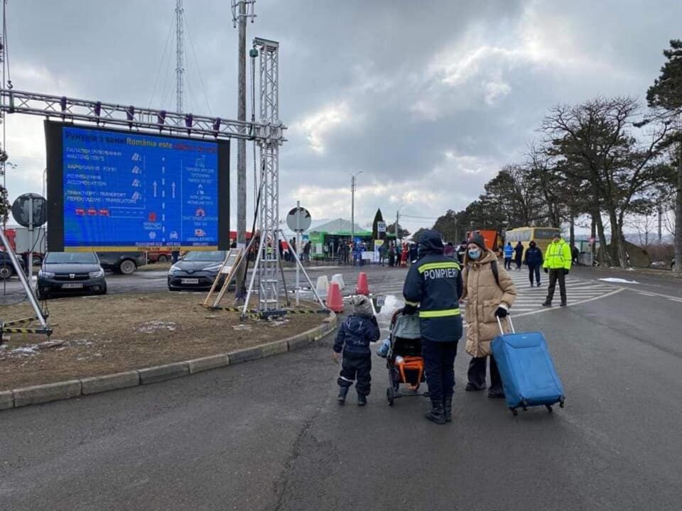 Refugiati la frontiera cu Ucraina