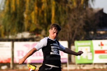 Juniorul Cîrstean a punctat pentru Șomuz in amicalul cu Viitorul Darabani. Foto Alex Savescu