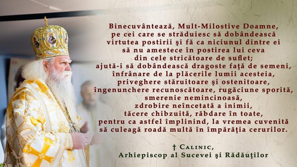 Rugăciune la începutul Postului Mare