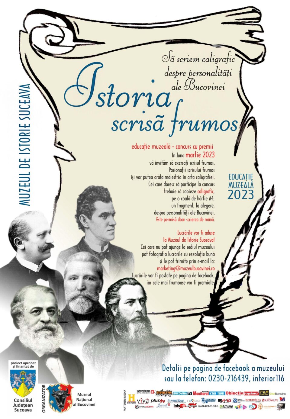 „Istoria scrisă frumos. Să scriem caligrafic despre personalități ale Bucovinei”