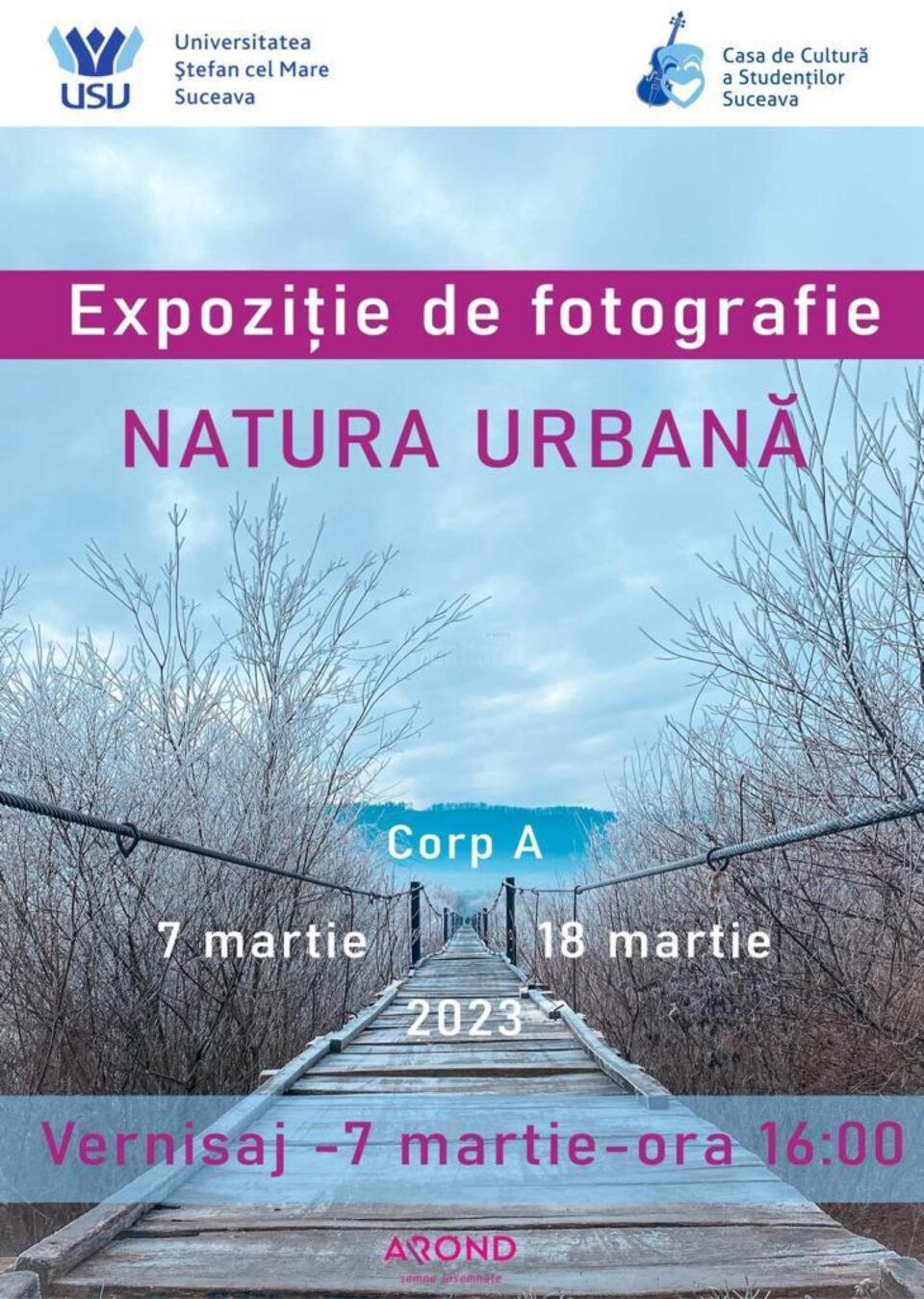Afisul expozitiei de fotografie deschisa in cadrul USV