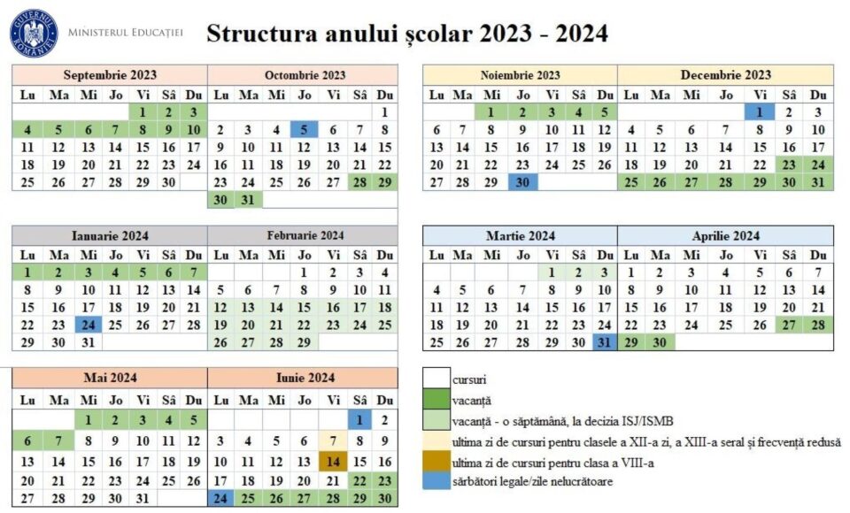 Anul școlar următor începe pe 11 septembrie 2023