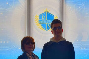 Teodor Cârloanță, alături de prof. Daniela Zancu
