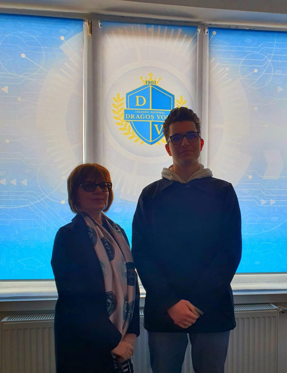Teodor Cârloanță, alături de prof. Daniela Zancu
