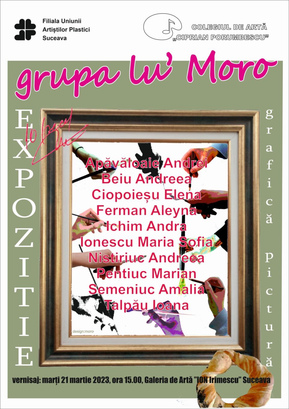 „Grupa lu`Moro” expune marți la Galeria de Artă „Ion Irimescu” Suceava