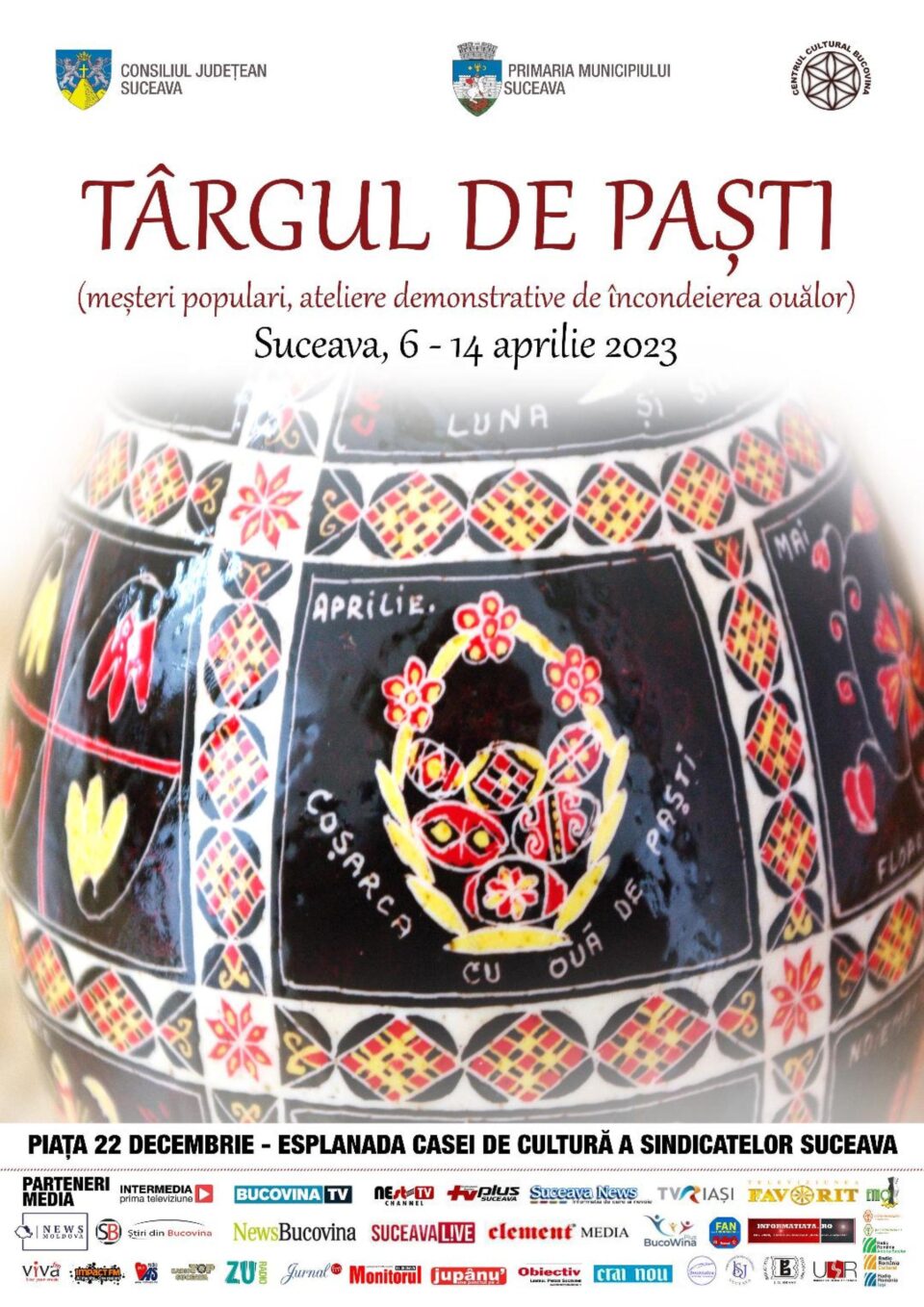 Targul de Pasti din Suceava va avea loc pe esplanda Casei de Cultura