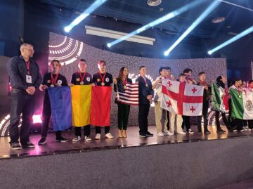 Pe podium, în Tunisia