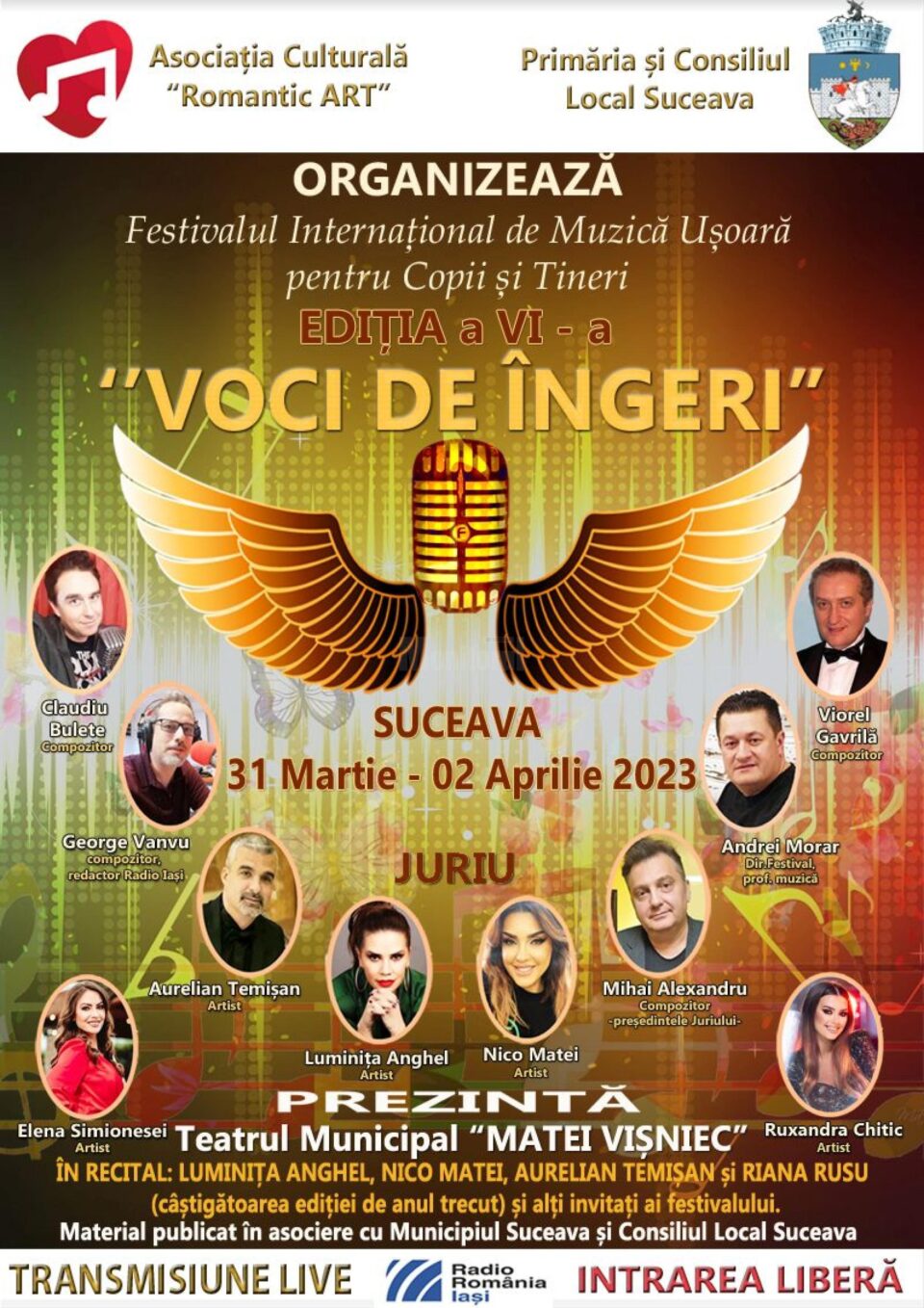 Festivalul Internațional de Muzică Ușoară pentru Copii și Tineri „Voci de Îngeri”, la Teatrul „Matei Vișniec”