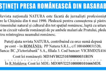 Revista „Natura” din Basarabia are nevoie de susținere financiară