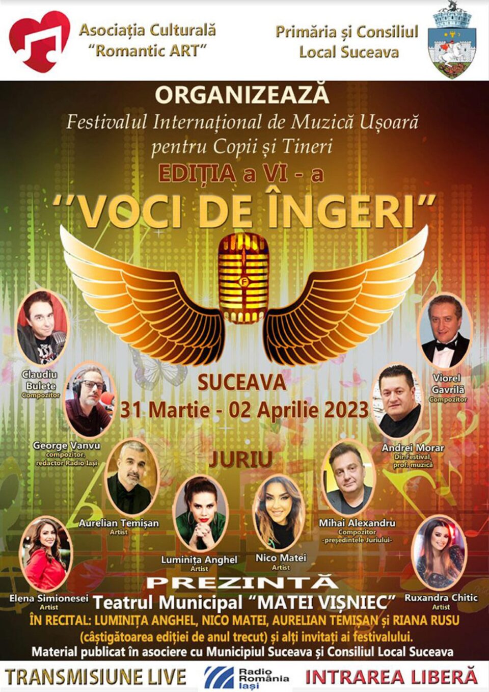 Festivalul Internațional de Muzică Ușoară pentru Copii și Tineri „Voci de Îngeri”, la Teatrul „Matei Vișniec”
