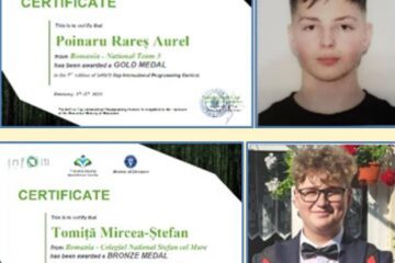 Rareș Aurel Poinaru - medalie de aur și Mircea Tomiță - medalie de bronz