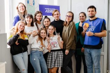 Pereții interiori ai Școlii Gimnaziale Baineț, pictați cu ajutorul Fundației Umanitare ASSIST