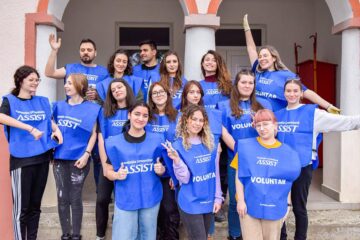 Pereții interiori ai Școlii Gimnaziale Baineț, pictați cu ajutorul Fundației Umanitare ASSIST