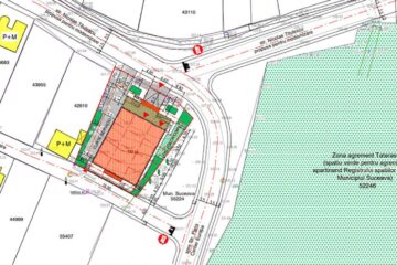 Bloc cu șapte niveluri - demisol, parter, patru etaje și un etaj tehnic, propus a fi construit lângă zona de agrement Tătărași
