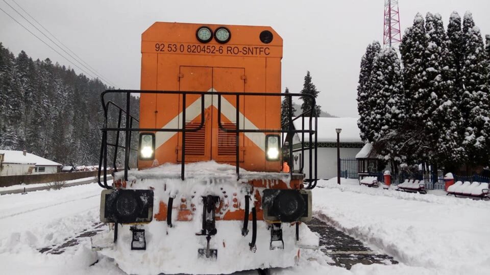 Locomotiva trenului de Putna sursa Pagina de Facebook Calea ferată Dornești - Putna