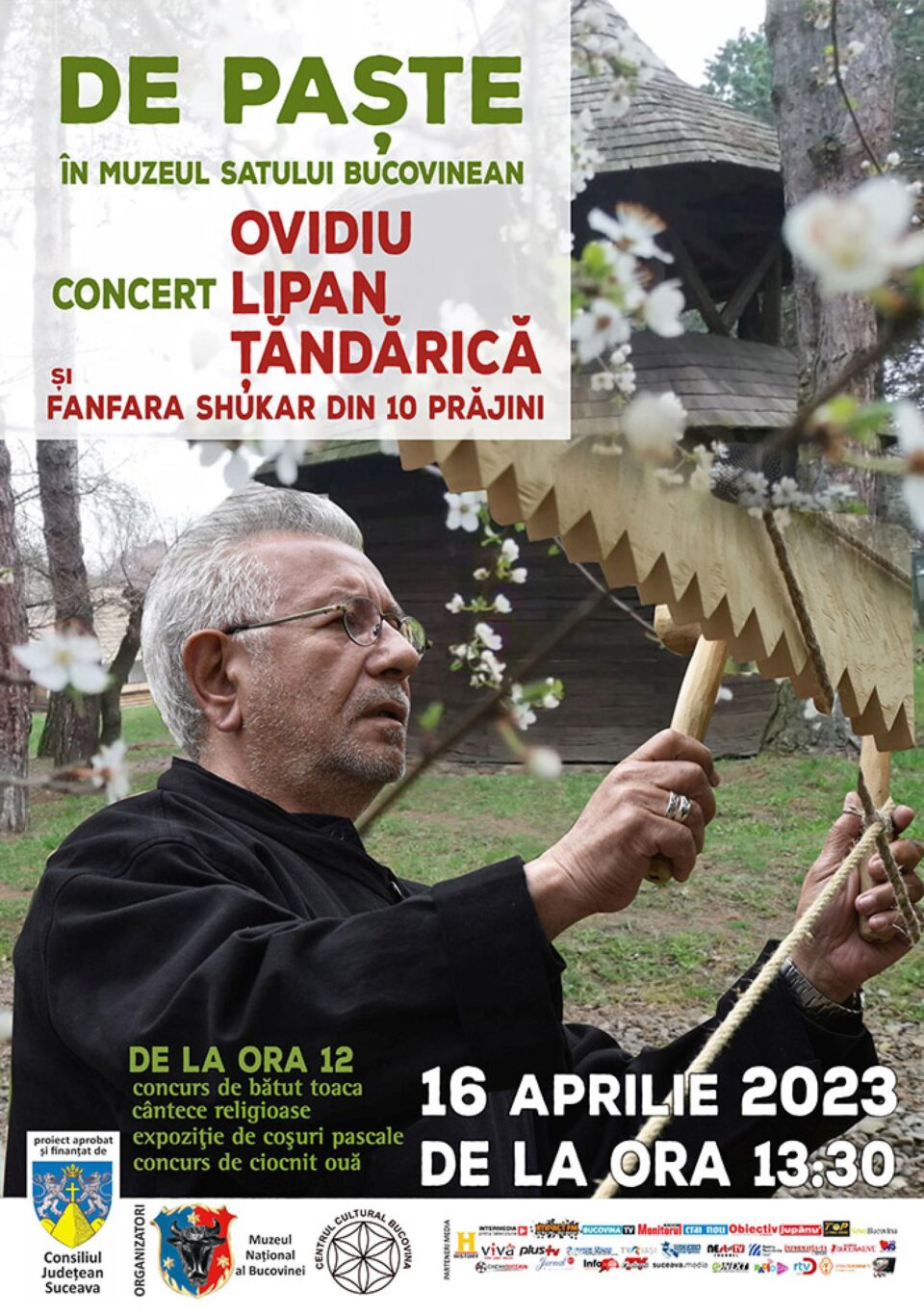 Ovidiu Lipan Țăndărică și Fanfara Shukar din 10 Prăjini vor concerta la Muzeul Satului Bucovinean