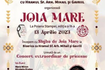 Concert de pricesne, expoziție de bucate și ouă încondeiate în Joia Mare, la Poiana Stampei