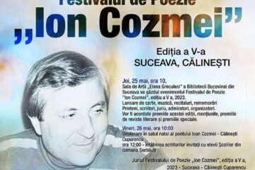 Până pe 10 mai puteți trimite lucrări pentru Festivalul de Poezie „Ion Cozmei“, ediția a V-a