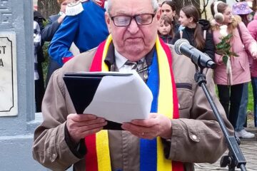 Președintele col. rtg. Neculai Niga transmite mesajul Filialei Mușatinii Suceava a Asociației Naționale a Veteranilor de Război