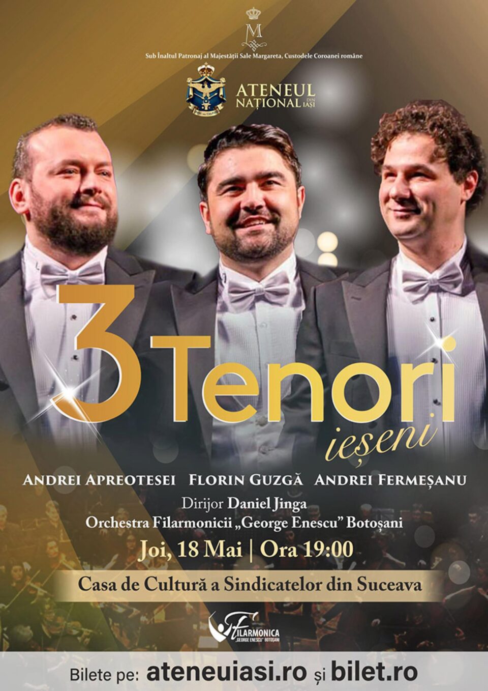 Tenorii Andrei Apreotesei, Andrei Fermeșanu și Felix Guzgă