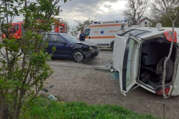 Accidentul de pe E 85 nu s-a soldat cu victime transportate la spital
