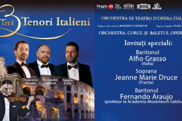 „Trei tenori italieni”, spectacol-omagiu adus marilor tenori José Carreras, Plácido Domingo și Luciano Pavarotti, pe scena Casei de Cultură Suceava