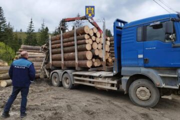 Autotrenul confiscat în urma acțiunii de la Moldovița