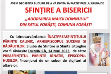 Sfințirea Bisericii „Adormirea Maicii Domnului” din satul Forăști