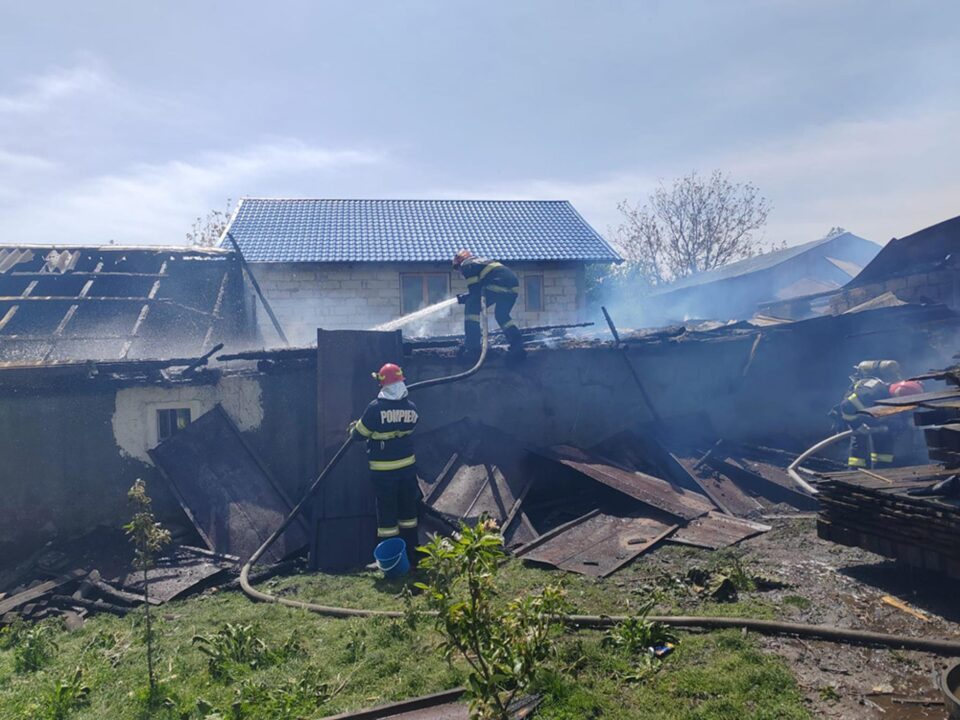 Un foc făcut pentru arderea unor resturi vegetale a provocat un uriaș incendiu