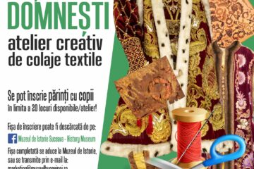Veșminte domnești – atelier creativ de colaje textile pentru copii și părinți, la Muzeul de Istorie