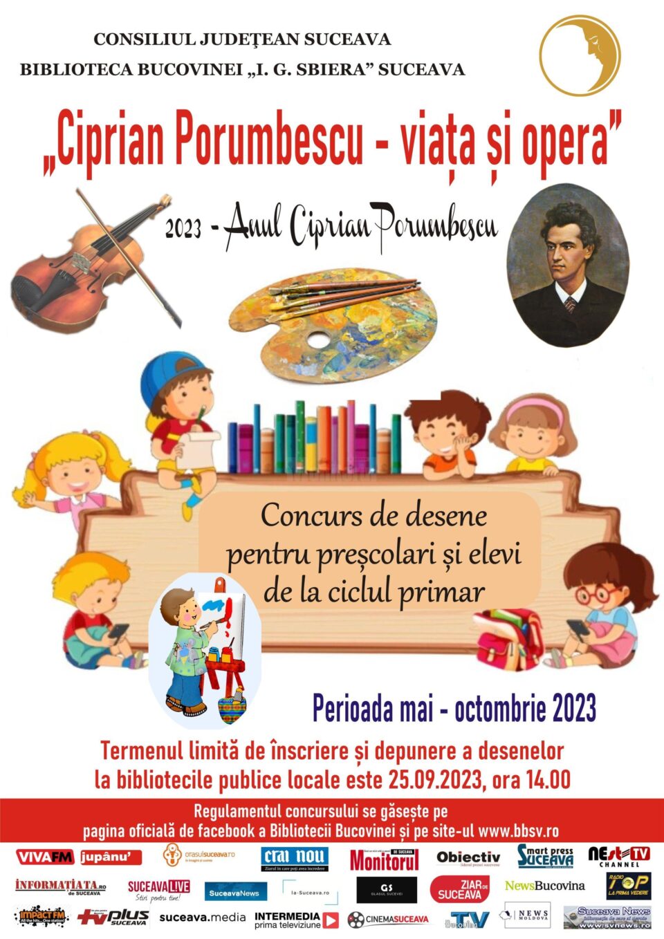 Concurs de desene „Ciprian Porumbescu – Viața și Opera”, organizat de Biblioteca Bucovinei Concurs de desene „Ciprian Porumbescu – Viața și Opera”, organizat de Biblioteca Bucovinei
