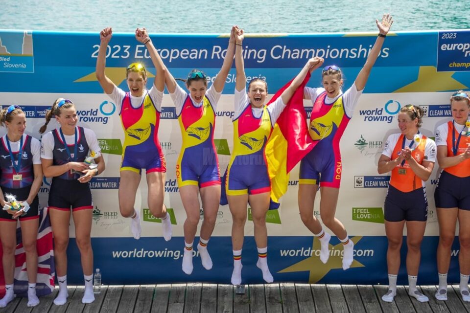 Maria Tivodariu si Magdalena Rusu, in centrul imaginii, au cicerit cate doua medalii de aur la Europene Maria Tivodariu si Magdalena Rusu, in centrul imaginii, au cicerit cate doua medalii de aur la Europene