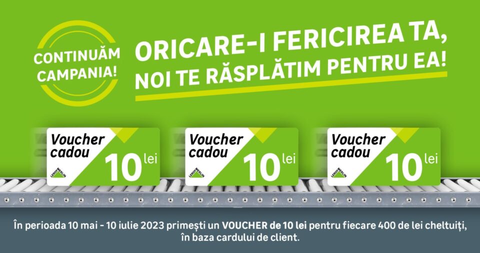 Beneficii exclusive pentru clienții Leroy Merlin: Livrare gratuită și vouchere cadou la achiziții online sau din magazine