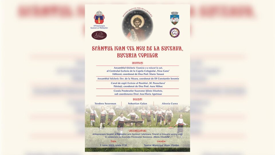 „Sf. Ioan cel Nou de la Suceava, bucuria copiilor”, spectacol la Teatrul „Matei Vișniec”