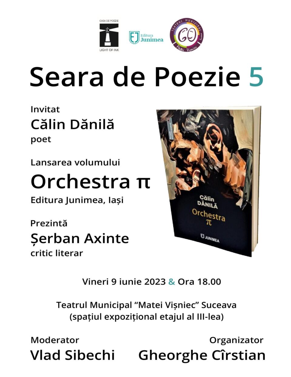 „Seara de Poezie”, vineri, la Teatrul Municipal „Matei Vișniec” Suceava