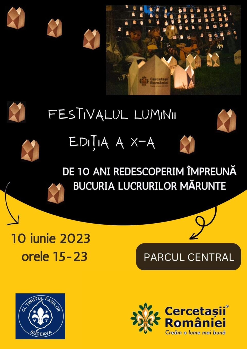 „Festivalul Luminii”, ediția a X-a, sâmbătă, în Parcul Central Suceava