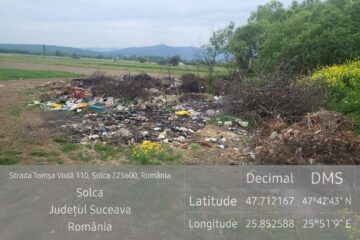 Terenul unde au fost abandonate deșeurile