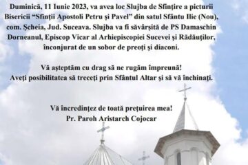 Slujba de sfințire a picturii Bisericii „Sfinții Apostoli Petru și Pavel” din satul Sfântu Ilie (Nou)