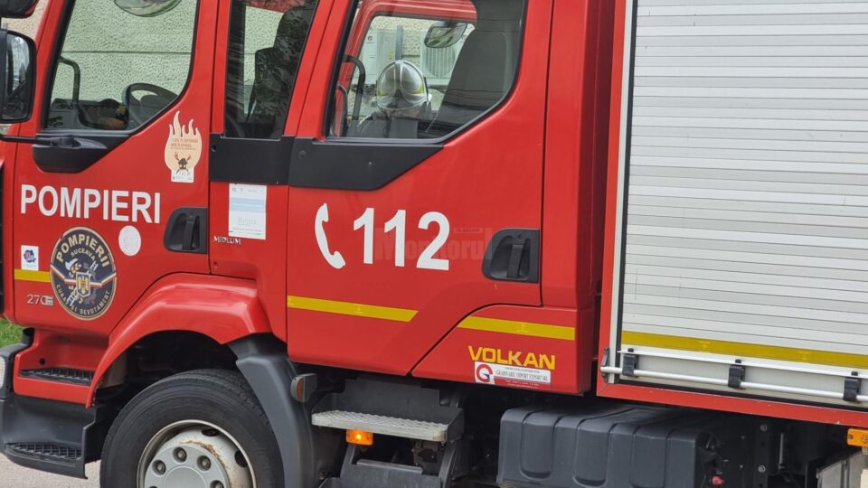 Incendiu puternic în hala cu brichete din lemn a unei firme din Bilca