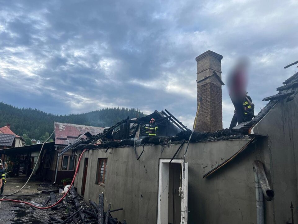 Incendiu puternic la o gospodărie din Vama