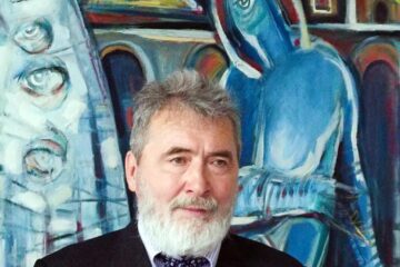 Artistul Constantin Ungureanu Box în cadrul expoziției lansate sâmbătă, la Suceava