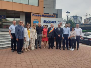Delegațiile primăriilor partenere cu Suceava, primite de primarul Ion Lungu la sediul municipalității